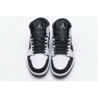 Fake Air Jordan 1 Mid White Black 554724-113