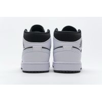 Fake Air Jordan 1 Mid White Black 554724-113