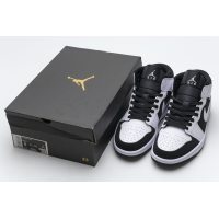 Fake Air Jordan 1 Mid White Black 554724-113