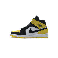 Fake Air Jordan 1 Mid Yellow Toe Black 852542-071