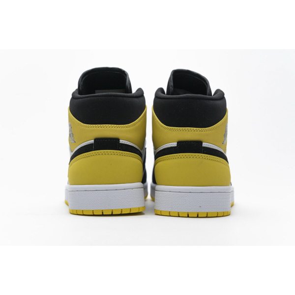 Fake Air Jordan 1 Mid Yellow Toe Black 852542-071