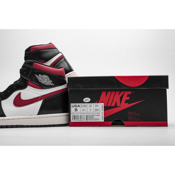 Fake Air Jordan 1 Retro High Black Gym Red  555088-061