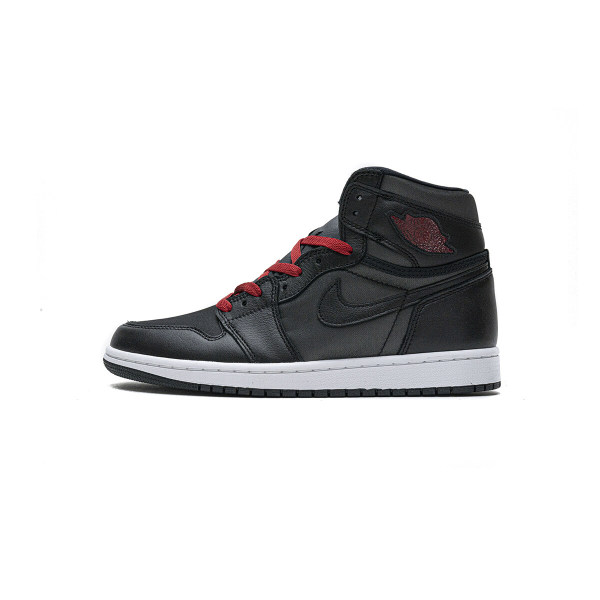 Fake Air Jordan 1 Retro High Black Satin Gym Red 555088-060