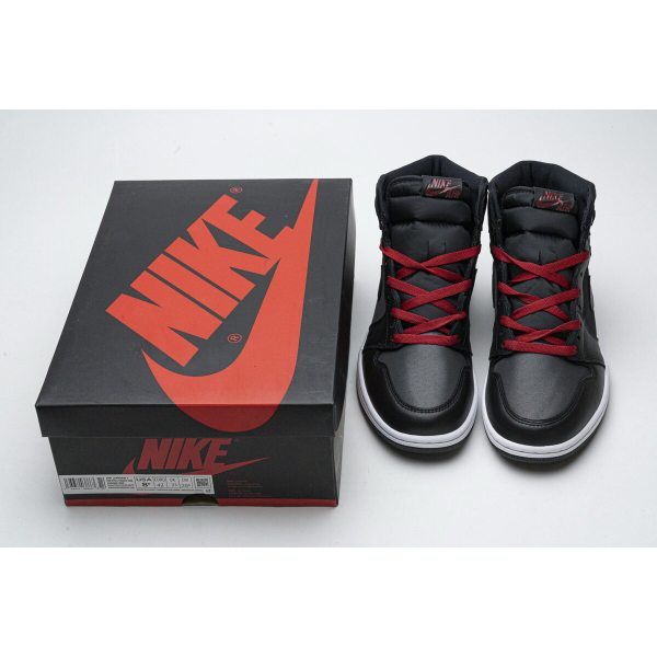 Fake Air Jordan 1 Retro High Black Satin Gym Red 555088-060