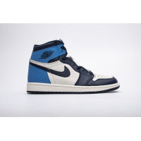 Fake Air Jordan 1 Retro High Obsidian UNC  555088-140