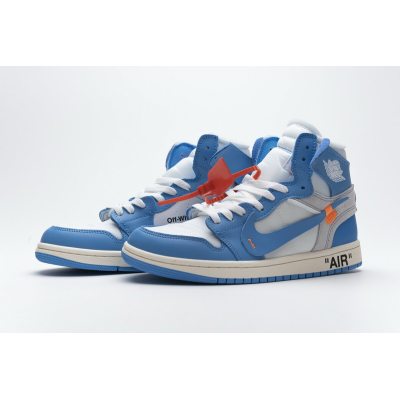 Fake Air Jordan 1 Retro High Off-White University Blue AQ0818-148