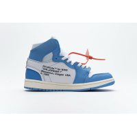 Fake Air Jordan 1 Retro High Off-White University Blue AQ0818-148