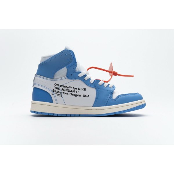 Fake Air Jordan 1 Retro High Off-White University Blue AQ0818-148