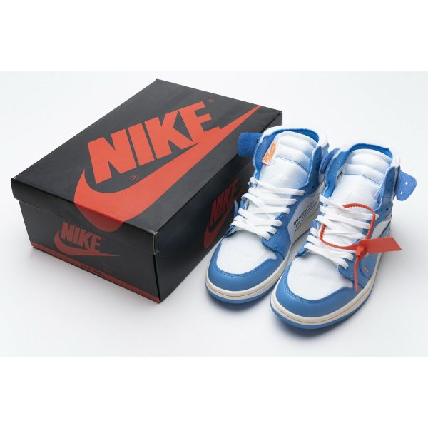 Fake Air Jordan 1 Retro High Off-White University Blue AQ0818-148