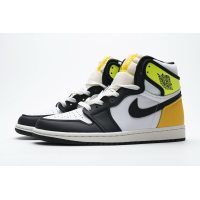 Fake Air Jordan 1 Retro High White Black Volt University Gold 555088-118