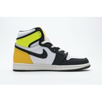 Fake Air Jordan 1 Retro High White Black Volt University Gold 555088-118