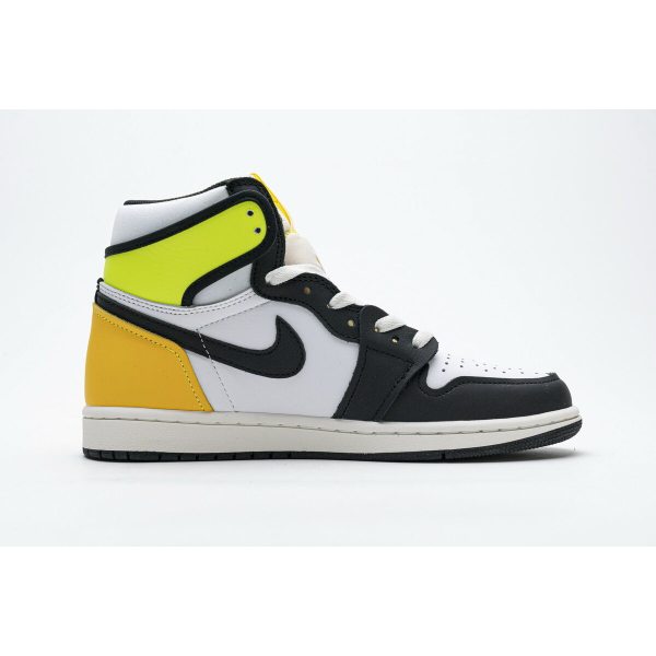 Fake Air Jordan 1 Retro High White Black Volt University Gold 555088-118