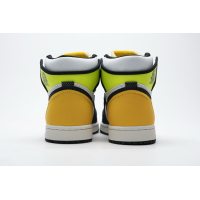 Fake Air Jordan 1 Retro High White Black Volt University Gold 555088-118