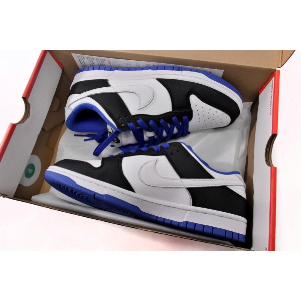 Fake Nike Dunk Low White Black Royal FD9064-110