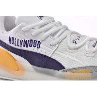 Fake Puma Clyde Hardwood White Blue Golden 193663-05