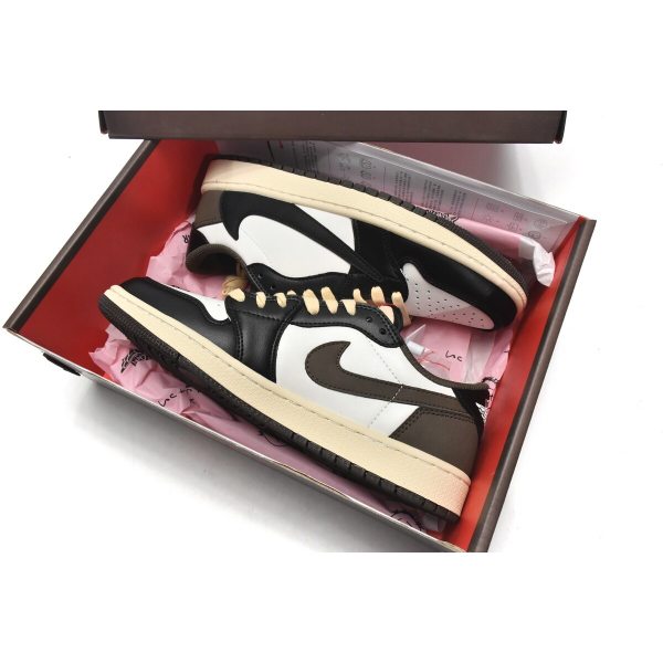 Fake Travis Scott x Air Jordan 1 Low Dark Mocha CQ4277-105