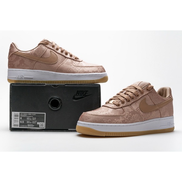 Fake Nike Air Force 1 Low Clot Rose Gold Silk CJ5290-600