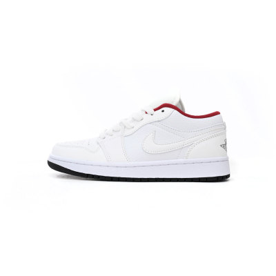 Fake Air Jordan 1 Low All-white Red 553560-164