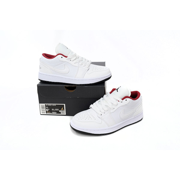 Fake Air Jordan 1 Low All-white Red 553560-164