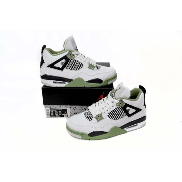 Fake Air Jordan 4 WMNS “Oil Green”Seafoam (W) AQ9129-103