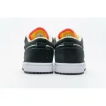 Air Jordan 1 Low Black Aurora Green Laser Orange CK3022-013