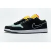 Air Jordan 1 Low Black Aurora Green Laser Orange CK3022-013