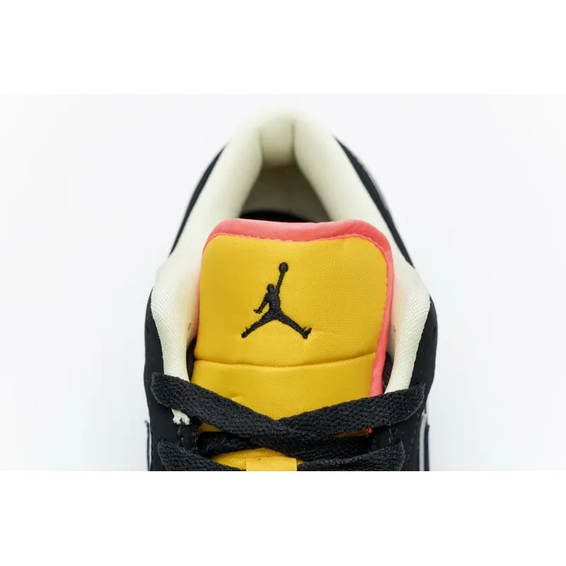 Air Jordan 1 Low Black Aurora Green Laser Orange CK3022-013