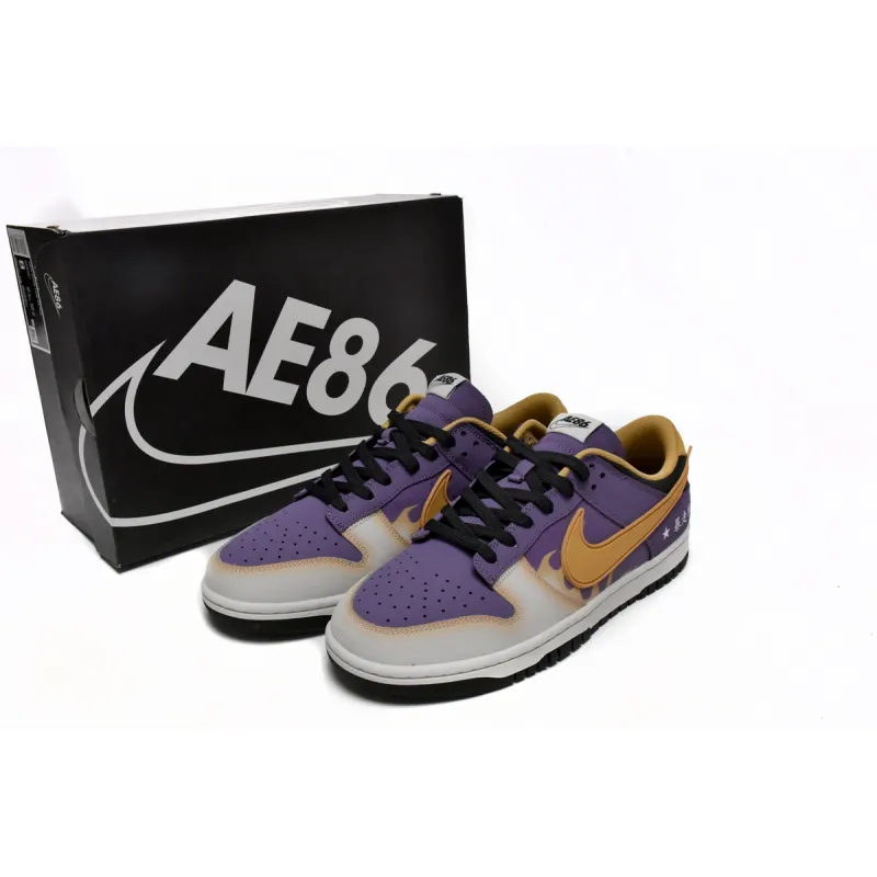 Nike Dunk Low AE86 Purple Yellow DD1391-106 