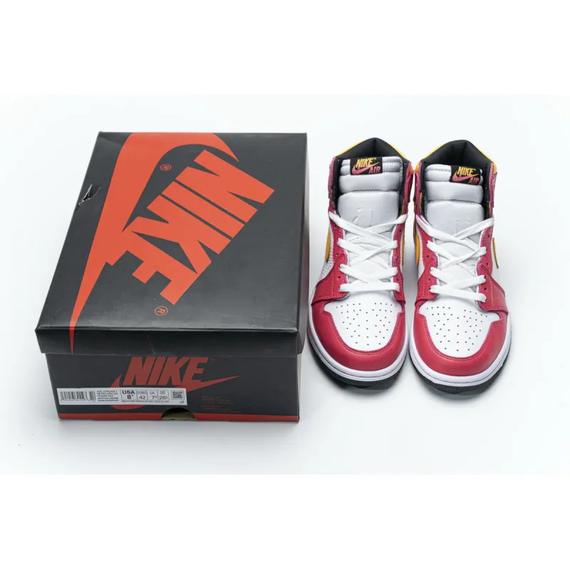  Air Jordan 1 High OG Light Fusion Red 555088-603 