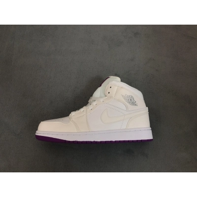Air Jordan 1 Mid SE White Fuchsia Blast 555112-100 01