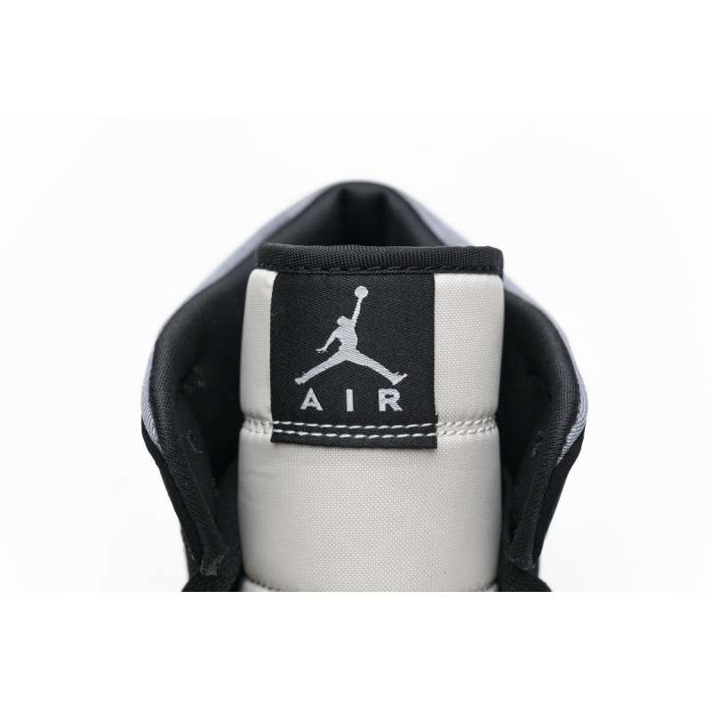  Air Jordan 1 Mid Satin Grey Toe 852542-011
