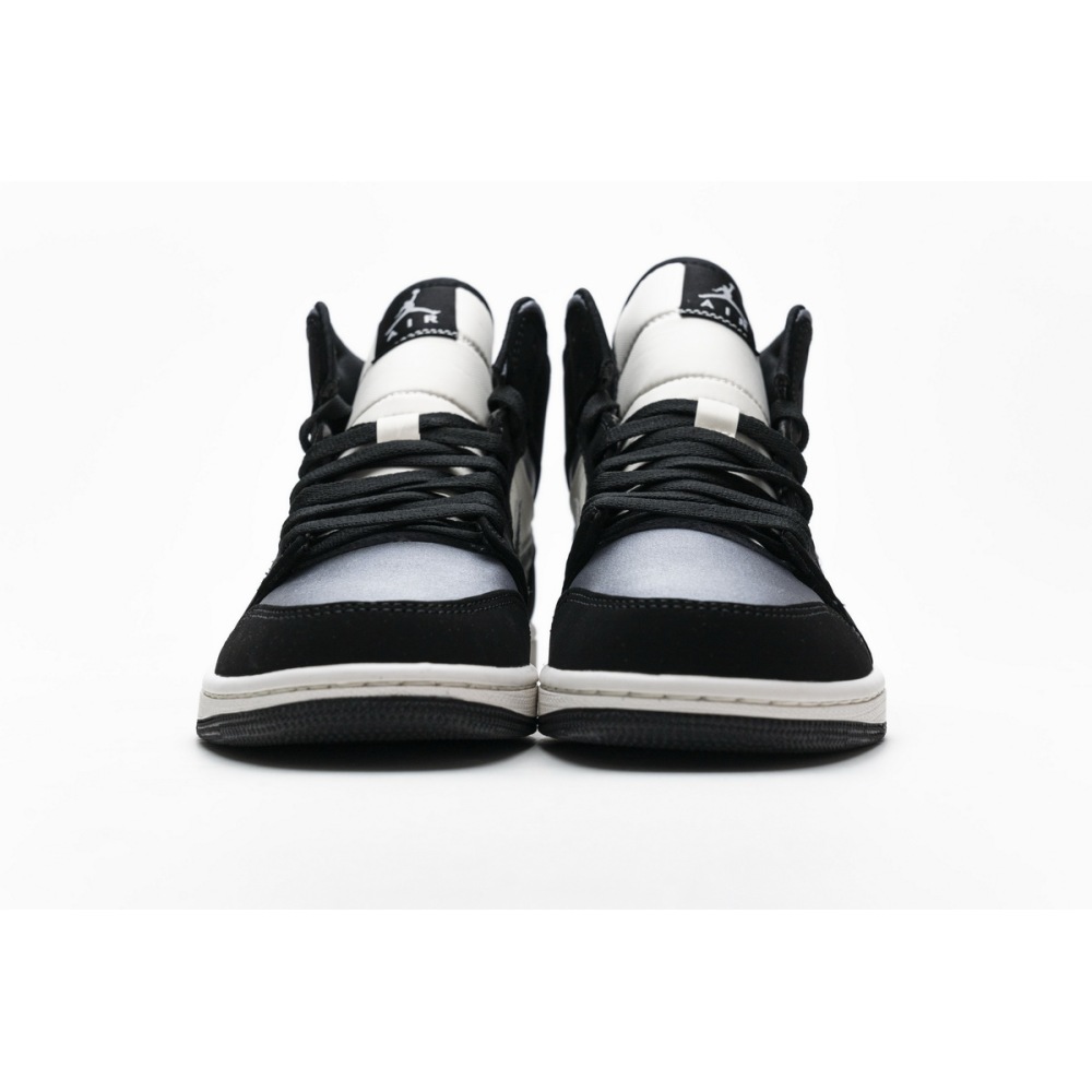 Air Jordan 1 Mid Satin Grey Toe 852542-011