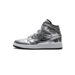  Air Jordan 1 Mid SE Disco Metallic Silver (W) CU9304-001