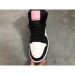  Air Jordan 1 Mid White Black Light Arctic Pink (GS) 555112-103