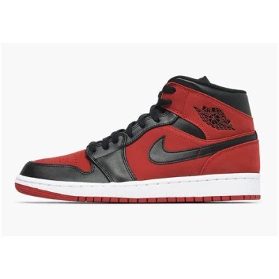 Air Jordan 1 Mid Gym Red Black (GS) 554725-610 01