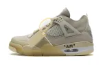OFF White x Air Jordan 4 Retro Sail  CV9388-100  (Best Quality)