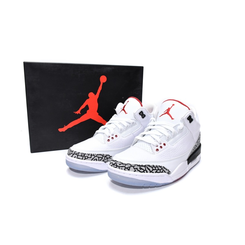 Air Jordan 3 Retro Free Throw Line White Cement  923096-101(2018)
