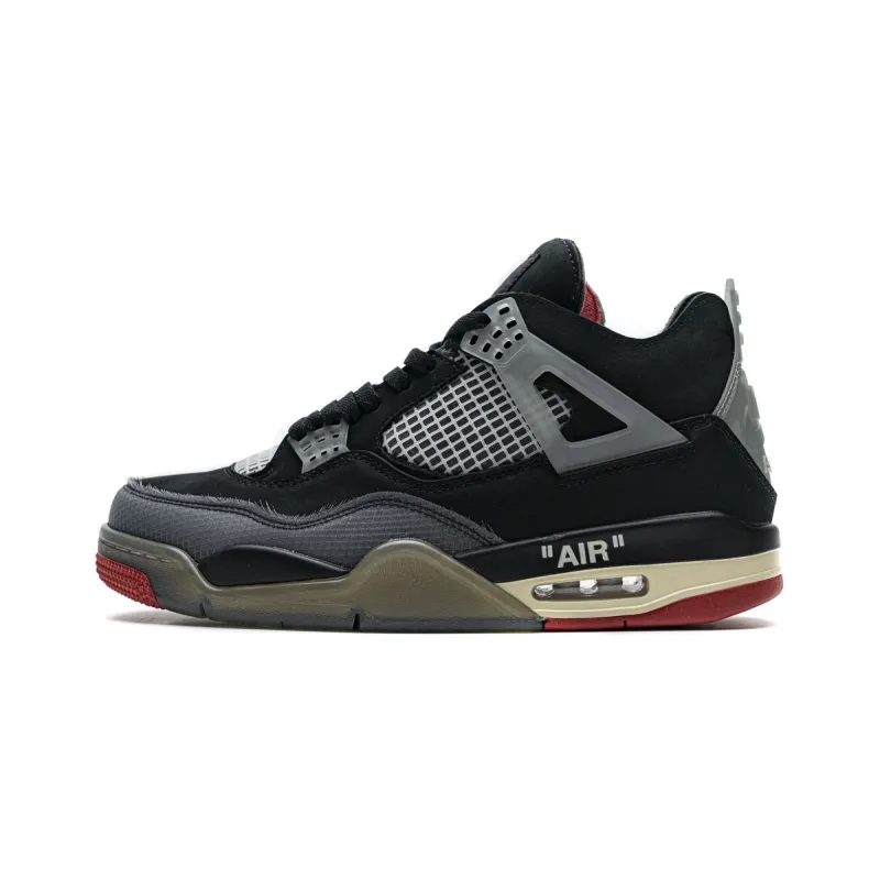 OFF White x Air Jordan 4 Retro Bred  CV9388-001