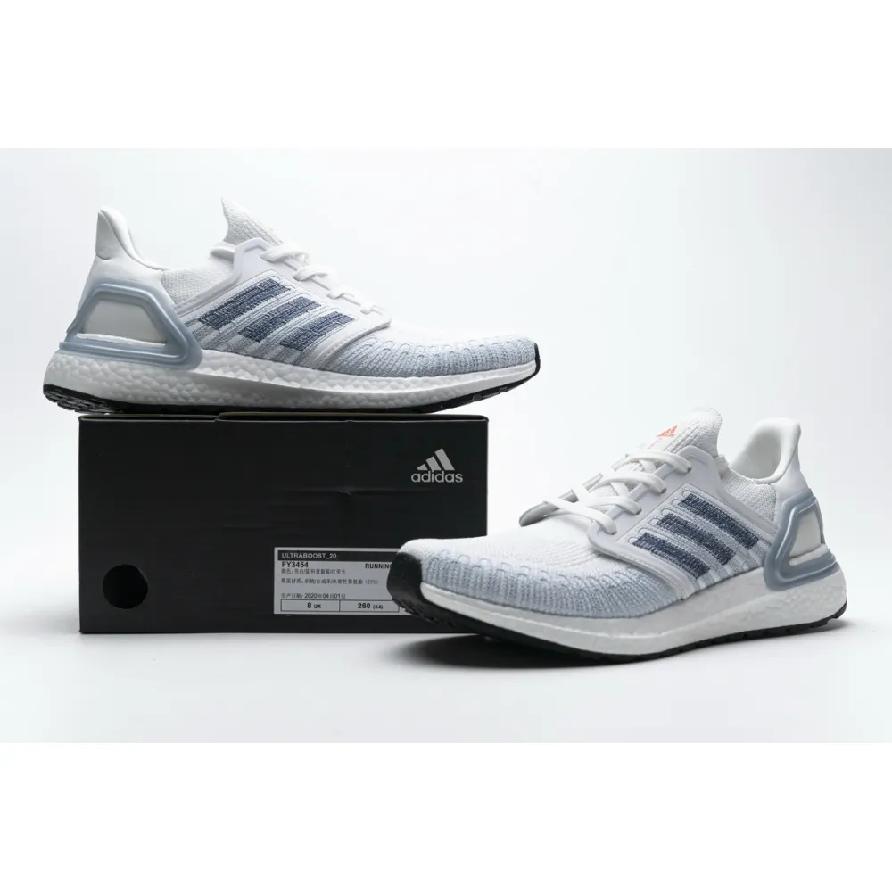 Adidas Ultra BOOST  20 White Light Blue FY3454