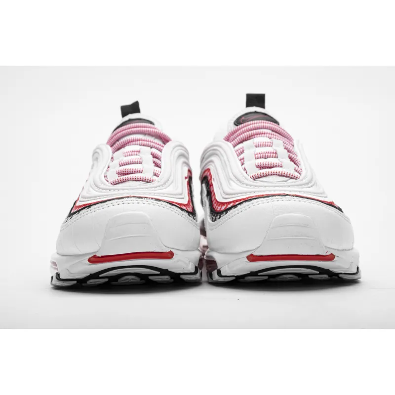 Nike Air Max 97 Sketch Logo White Black Red CK9397-100