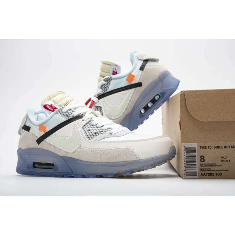 Off-White x Nike Air Max 90 “All White” AA7293-100 