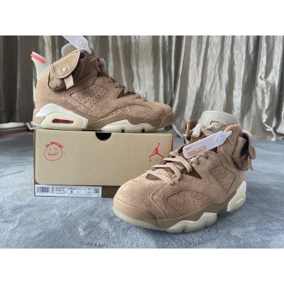 Replica Travis Scott x Air Jordan 6 British Khaki DH0690-200 01