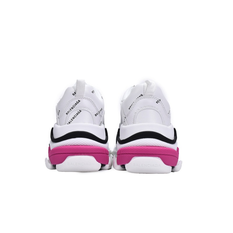  Balenciaga Triple S Letter White Rose Red 524039 W2FA4 9155