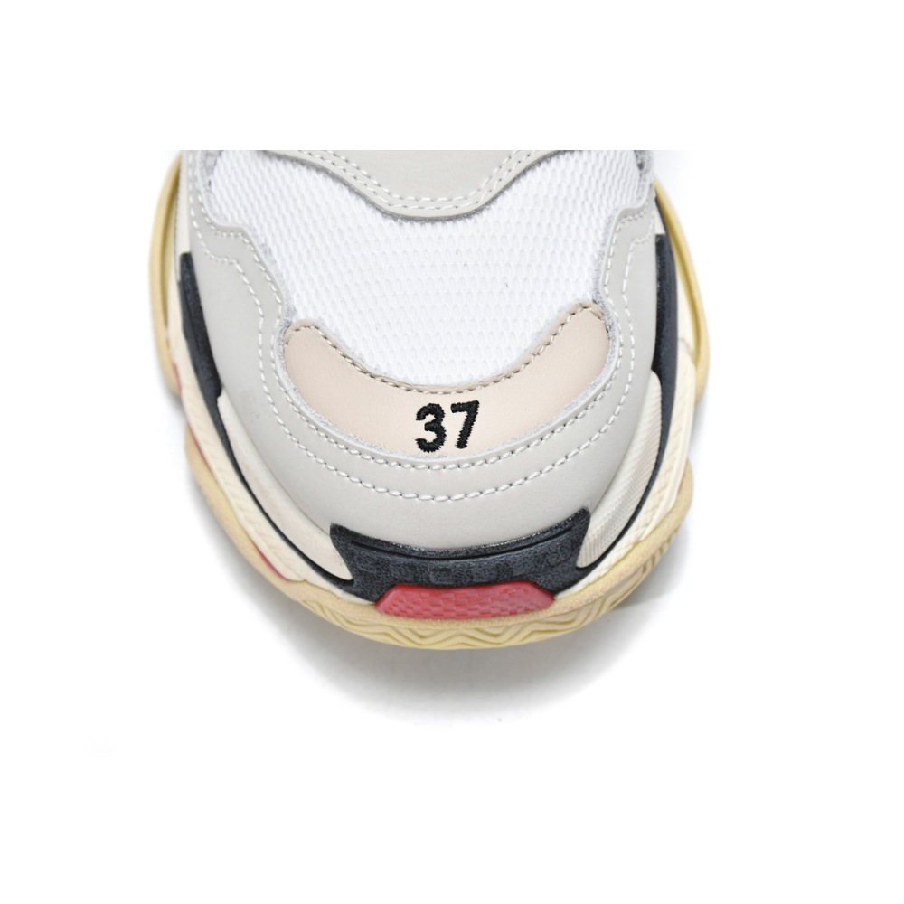  Balenciaga Triple S White Dark Grey Red 524037 W09E1 9000