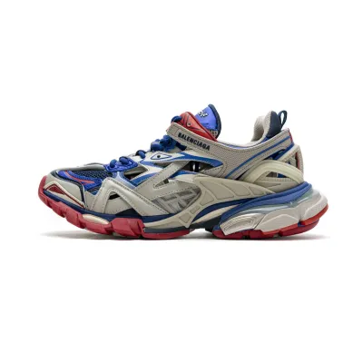 Balenciaga Track 2 Sneaker Beige Blue 570391 W2GN2 8570  01