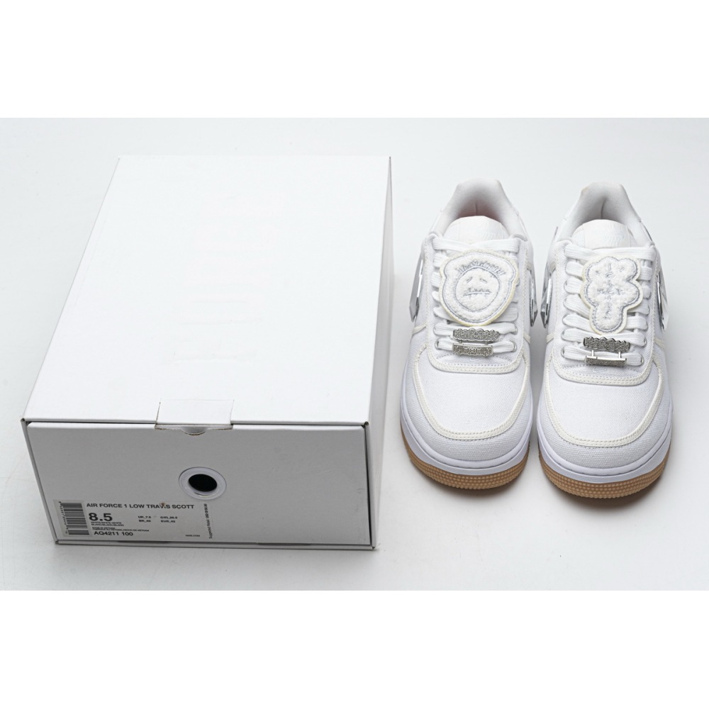 Travis Scott x Nike Air Force 1“White” AQ4211-100