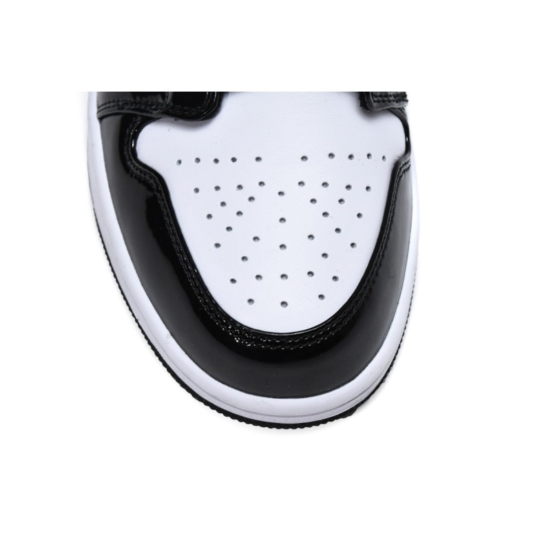 Air Jordan 1 Mid Patent Black White Gold 852542-007