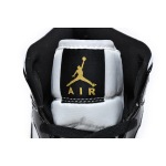 Air Jordan 1 Mid Patent Black White Gold 852542-007