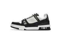 Louis Vuitton Trainer Black And White Cloth Cover  VL1202