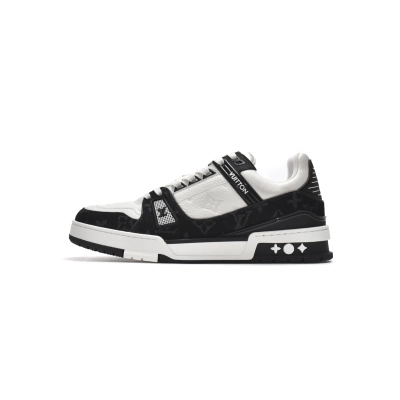 Louis Vuitton Trainer Black And White Cloth Cover  VL1202 01